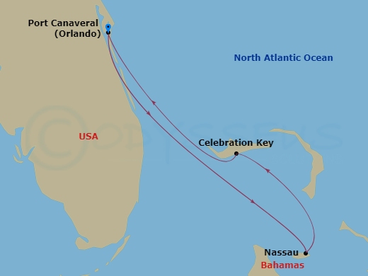 Plavba lodi Carnival Glory – Port Canaveral, Nassau, Celebration Key – 24.05.2027