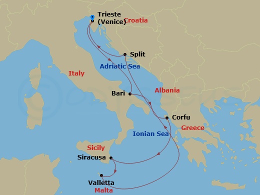Plavba lodi Costa Deliziosa – Řecko, Malta, Chorvatsko z Terstu – 31.10.2026
